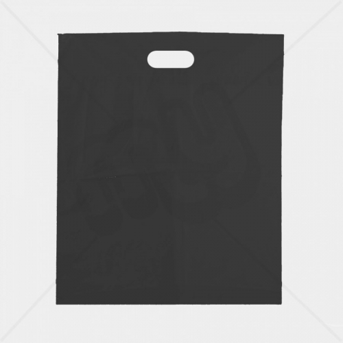 Black Patch Handle Fashion Carrier Bags 38x46+8cm x 100pcs