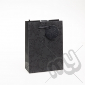 Luxury Black Glitter Paper Gift Bag - Medium x 1pc