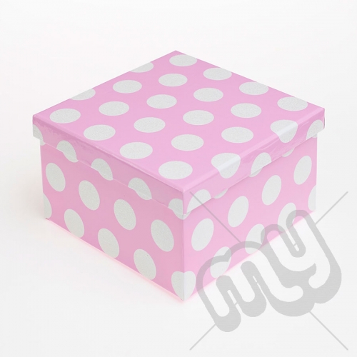 Pink Polka Dot Glitter Luxury Gift Box - SIZE 3