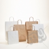 Brown & White Kraft Twisted Paper Carrier Bags