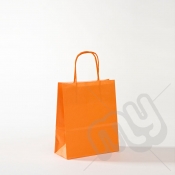 Orange Kraft Paper Bags with Twisted Handles - Small x 25pcs