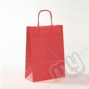 Red Kraft Paper Bags with Twisted Handles - Medium x 25pcs
