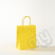 Yellow Kraft Paper Bags with Twisted Handles - Small x 25pcs