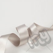 Silver Double Satin Ribbon 10mm x 20 metres
