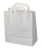White Kraft SOS Carrier Bags With Flat Handles - SMALL x 250pcs