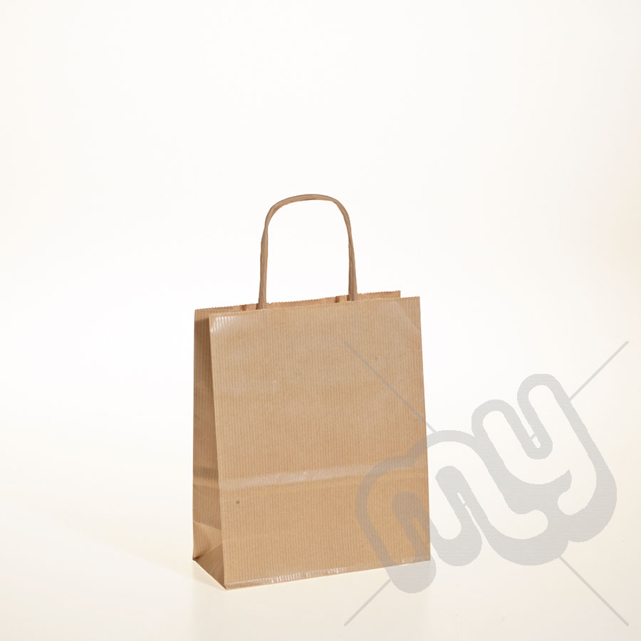 Brown Kraft Paper Bags with Twisted Handles - Small x 25pcs - My Carrier Bag for Plastic Carrier ...